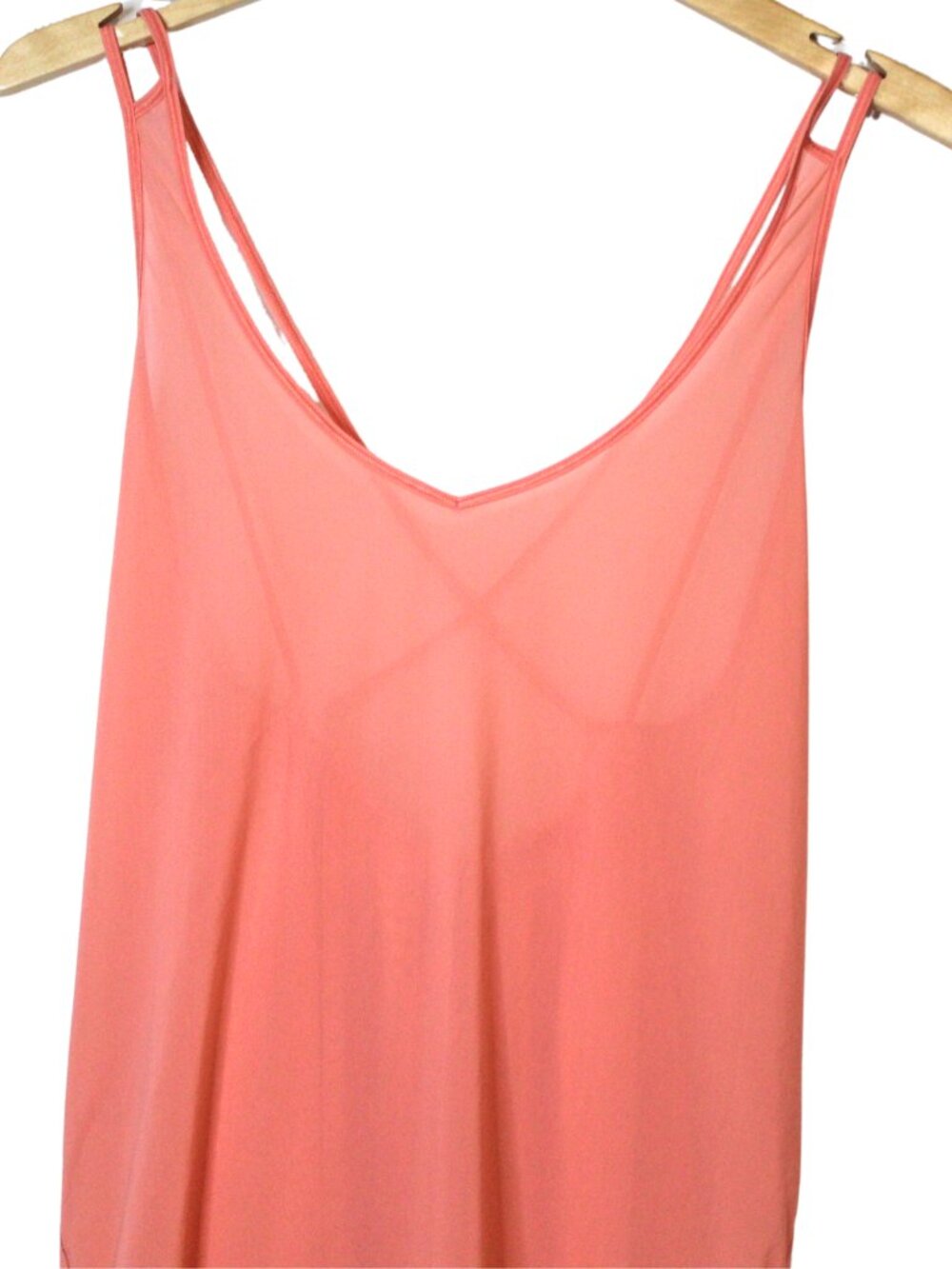 Lululemon women's tank top size 6 coral mesh Such a Cinch adjustable open back - Picture 5 of 9